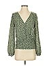 All in Favor Green Long Sleeve Blouse Size XS - photo 1