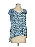Akemi + Kin 100% Polyester Blue Short Sleeve Top Size S - photo 1