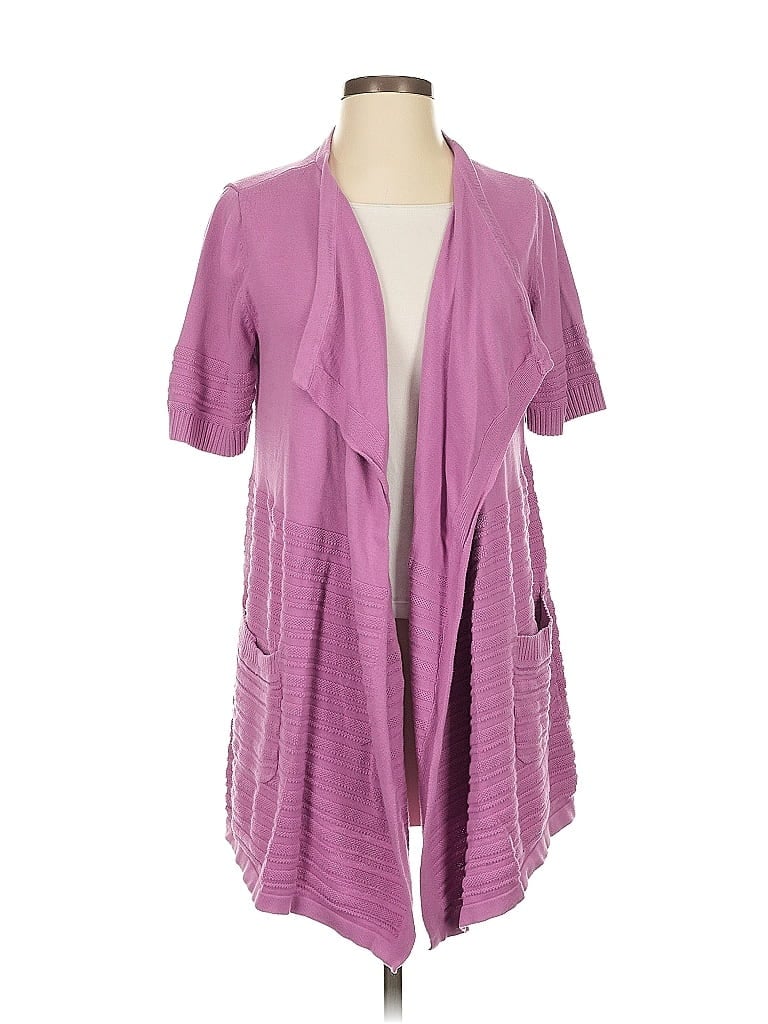Pre-owned Isaac Mizrahi Cardigan Sweater In Purple
