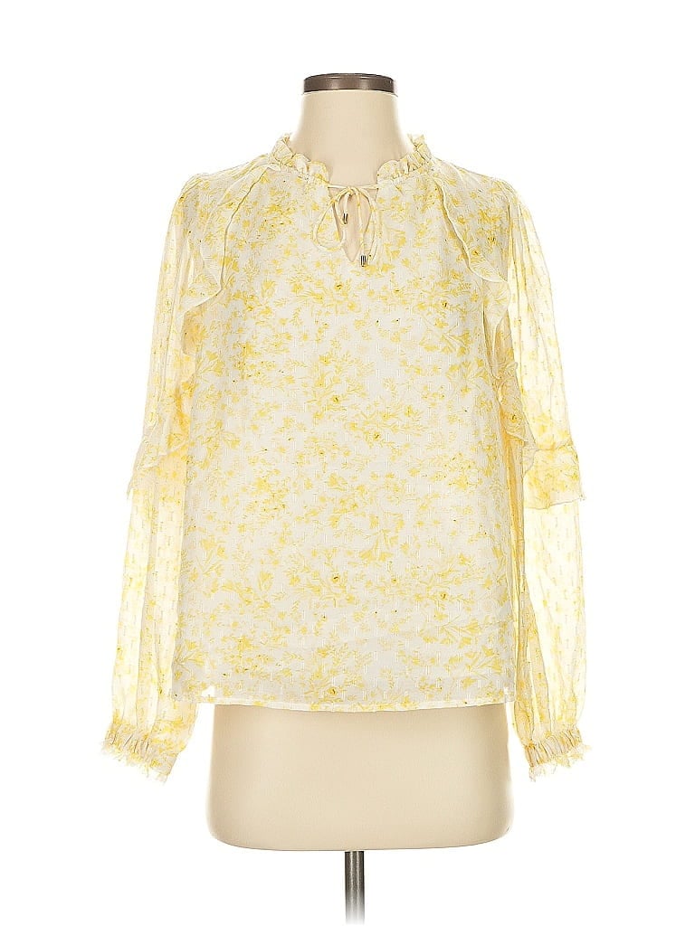 Pre-owned Rachel Zoe Tjx Long Sleeve Blouse In Yellow
