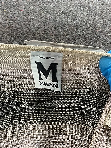M Missoni Metallic Gray Tan Cocktail Dress Size EU (IT) 38 / US 2