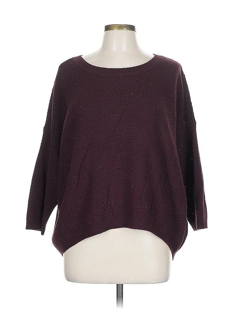 Soho JEANS NEW YORK & COMPANY 100% Acrylic Burgundy Pullover Sweater Size L - photo 1