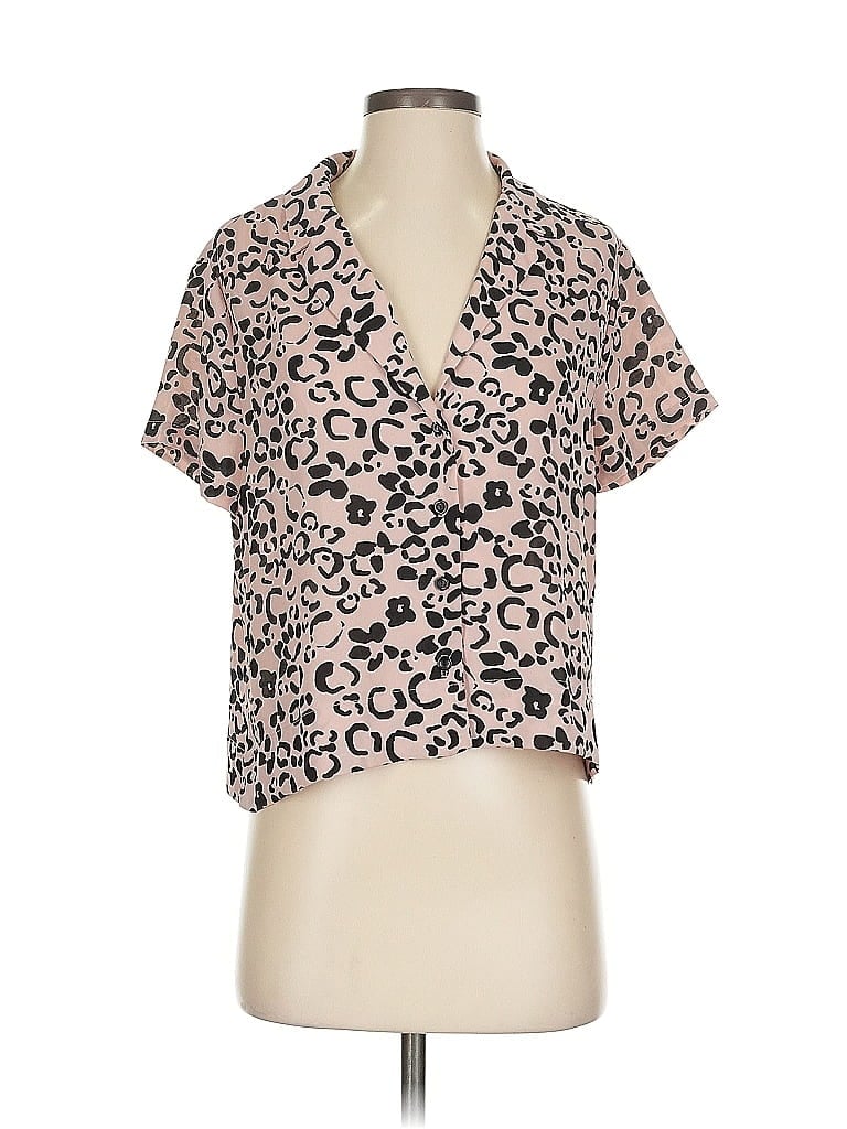 Pre-owned Lulus Short Sleeve Blouse In Pink