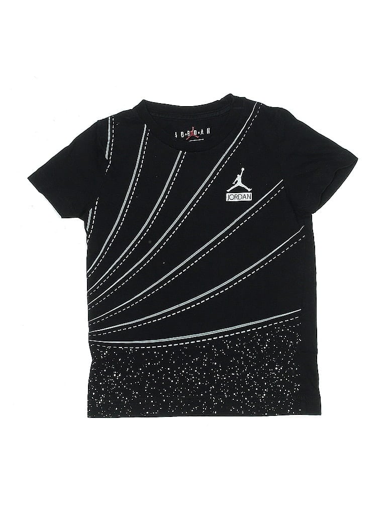Air Jordan 100% Cotton Stars Black Short Sleeve T-Shirt Size 4T - photo 1