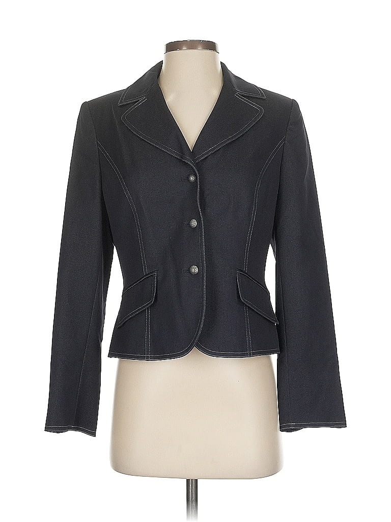 Pre-owned Dressbarn Blazer Jacket In Gray