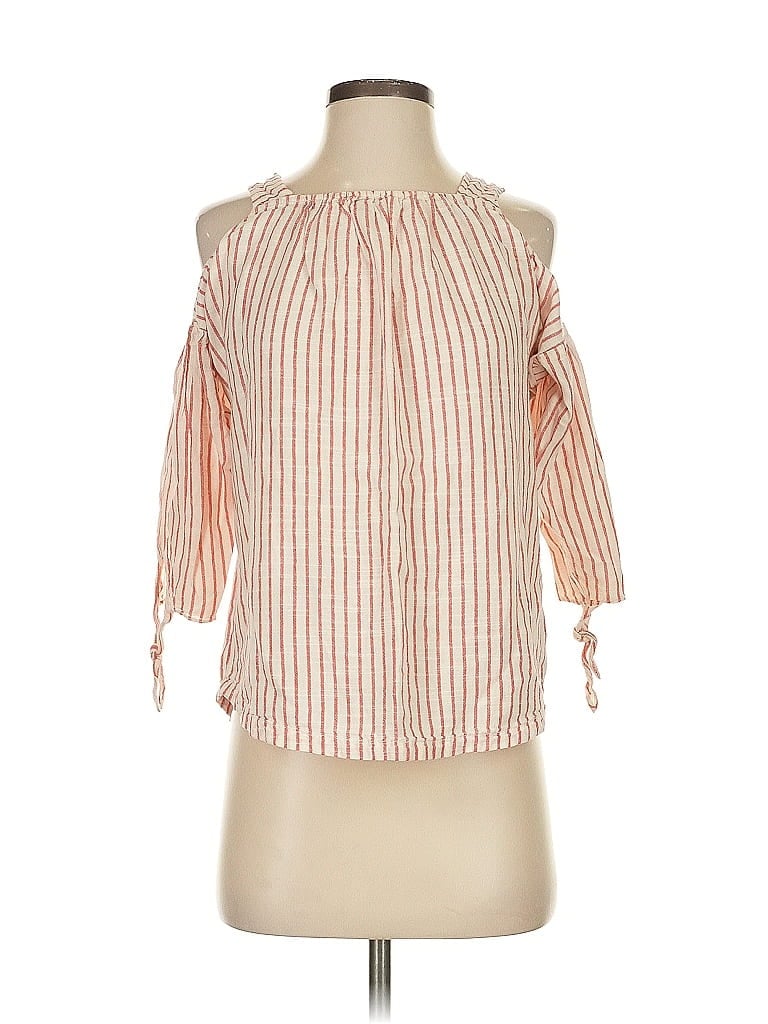 Pre-owned Madewell 3/4 Sleeve Blouse In Orange
