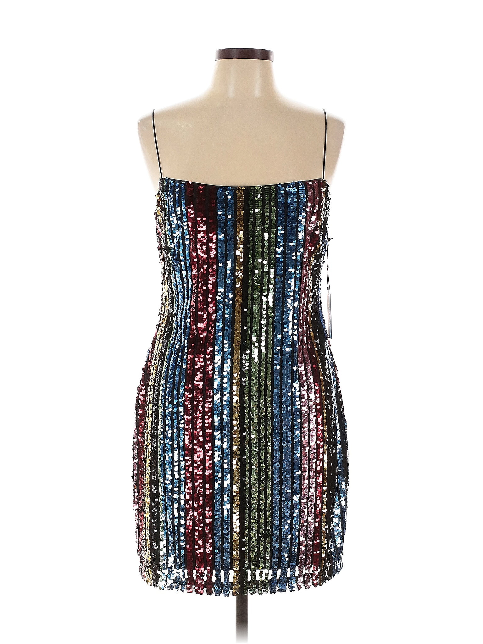 ASTR The Label 100% Polyester Silver Cocktail Dress Size L