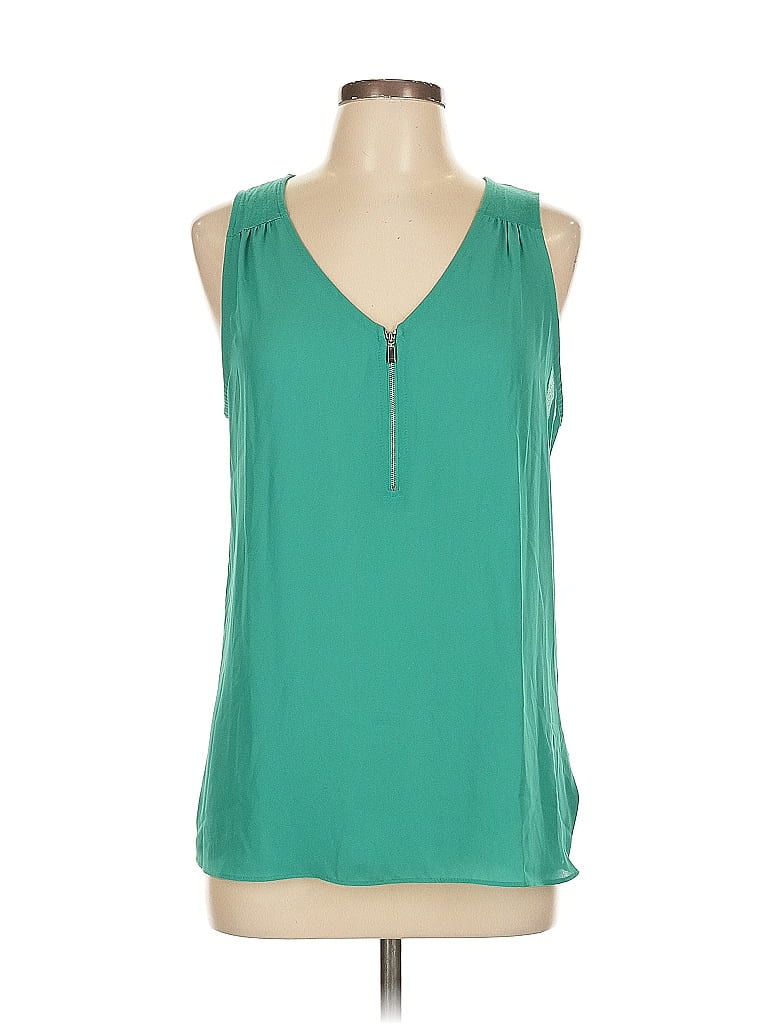 Fortune + Ivy 100% Polyester Teal Sleeveless Blouse Size L - photo 1