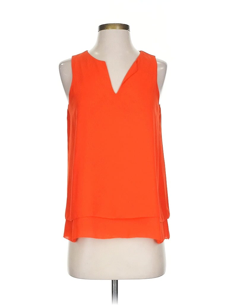 Pre-owned Inc International Concepts Sleeveless Blouse In Orange