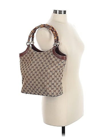 Gucci GG Canvas Bamboo-Handle Tote Bag (view 2)