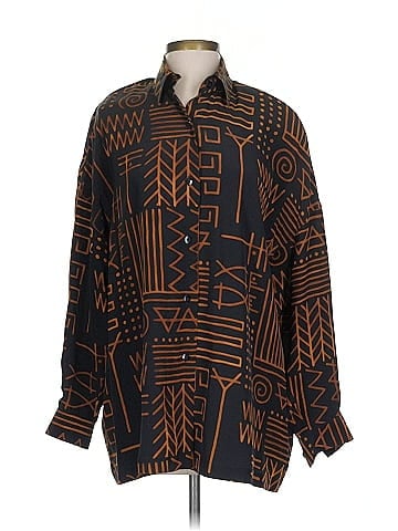 Linda Allard Ellen Tracy Long Sleeve Silk Top (view 1)