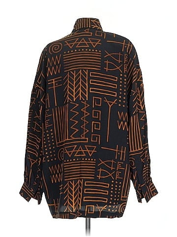 Linda Allard Ellen Tracy Long Sleeve Silk Top (view 2)
