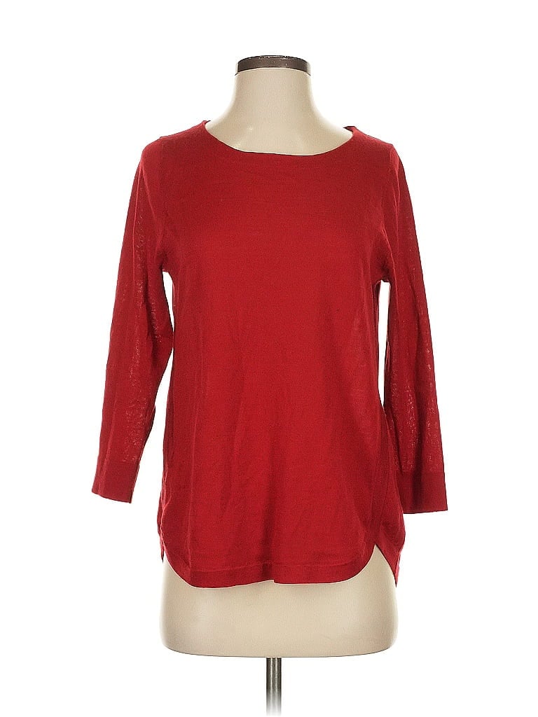 Pre-owned Ann Taylor Loft Pullover Sweater In Red