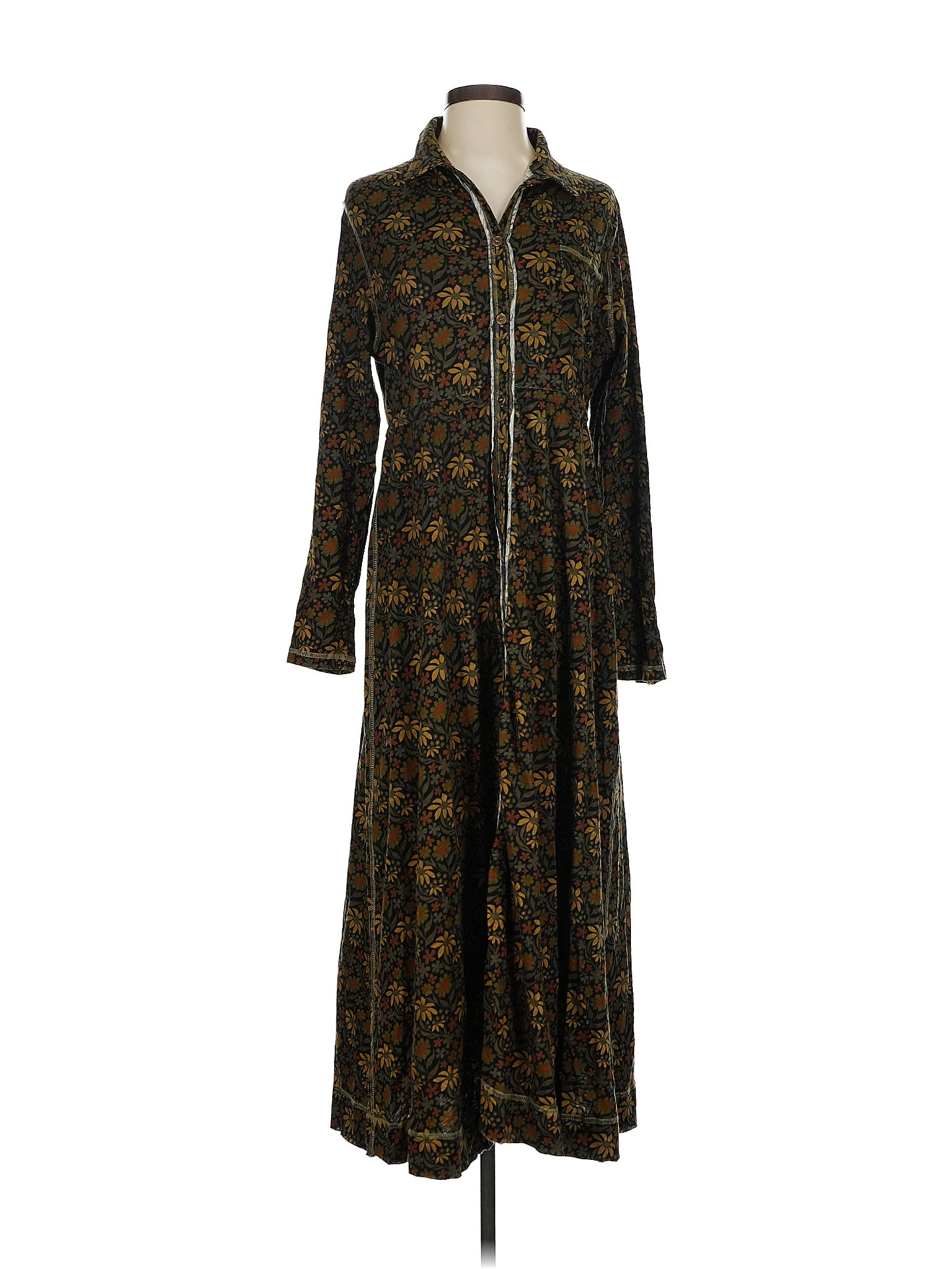 Natural Life 100% Cotton Paisley Brown Casual Dress Size S