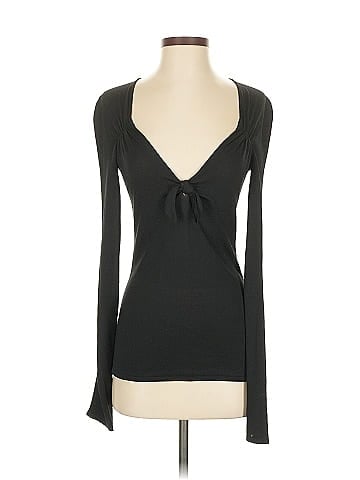 Gucci Vintage Silk Tie-Front Knit Top (view 1)
