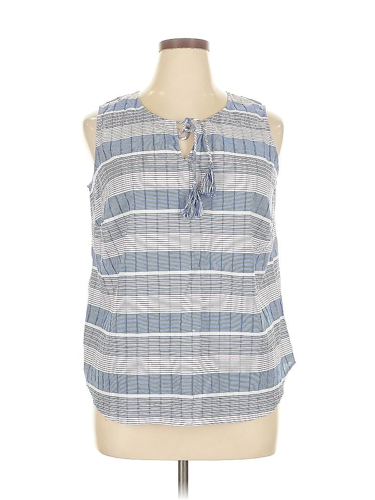 Talbots Outlet Blue Sleeveless Blouse Size 1X - photo 1