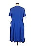 Susan Graver Solid Blue Casual Dress Size XL - photo 2