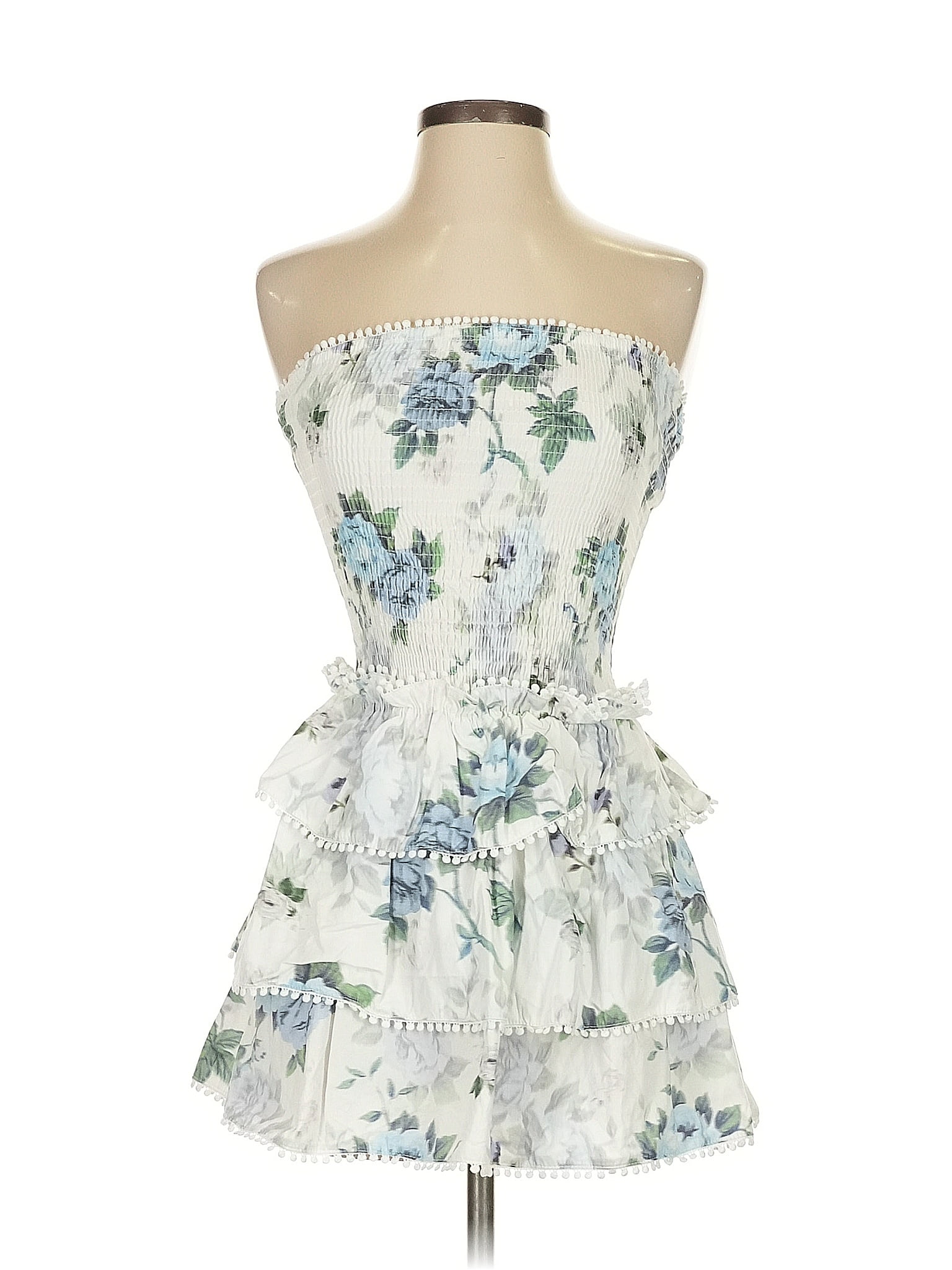 Princess Polly 100% Cotton Floral White Cocktail Dress Size 0