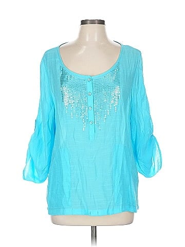 Christopher & Banks 3/4 Sleeve T-Shirt (view 1)
