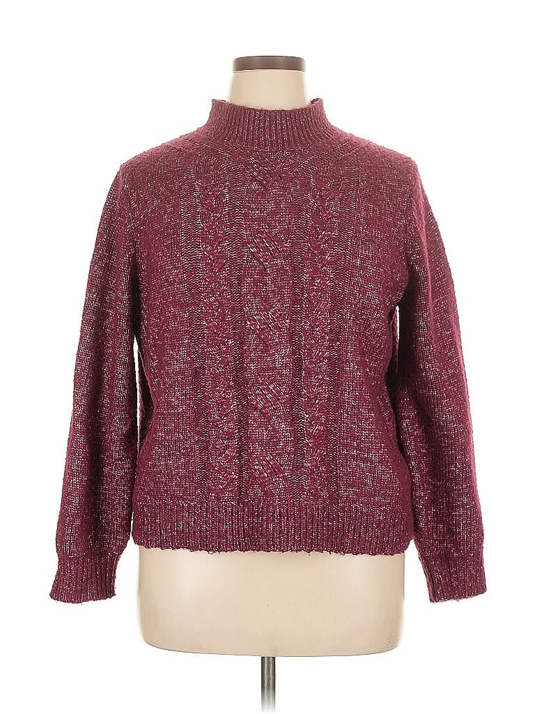 Pre-owned Banana Republic Factory Store Turtleneck Sweater In Burgundy