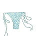 Zaful Floral Blue Swimsuit Bottoms Size 6 - photo 2