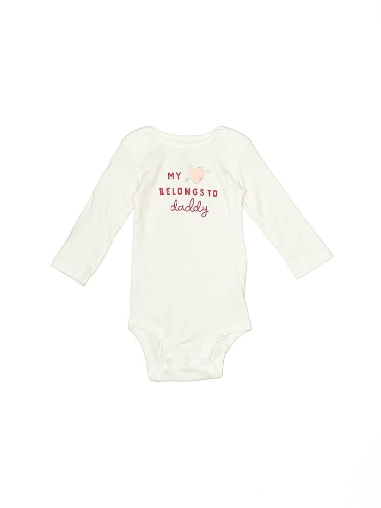 Click to view more detailed imagery on our partner's website Pre-owned Just One You Made By Carter's Babies' Long Sleeve Onesie In White