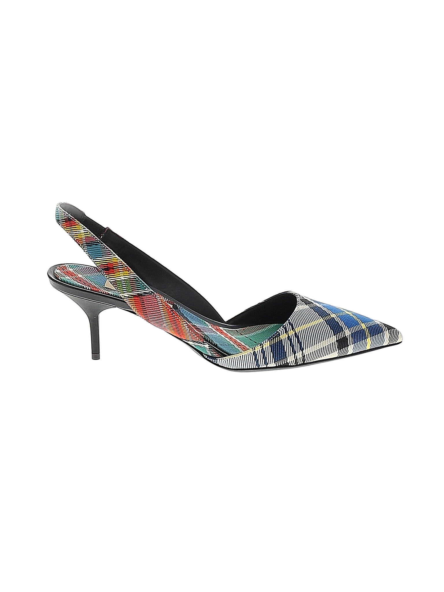 Burberry Plaid Blue Heels Size EU 38