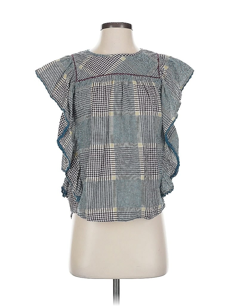 World Market 100% Cotton Teal Sleeveless Blouse Size Sm - Med - photo 1