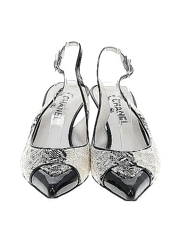 Chanel Vintage Tweed Pearl-Accent Heels (view 2)