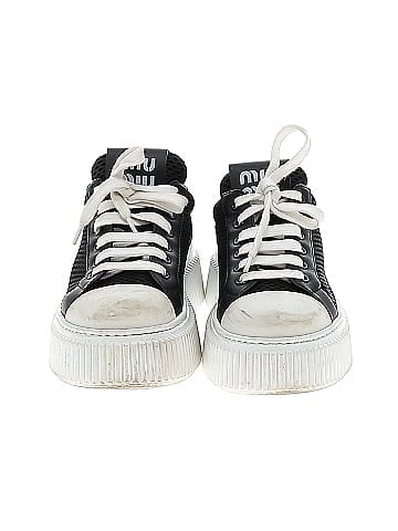 Miu Miu Mesh Platform Low Top Sneakers (view 2)