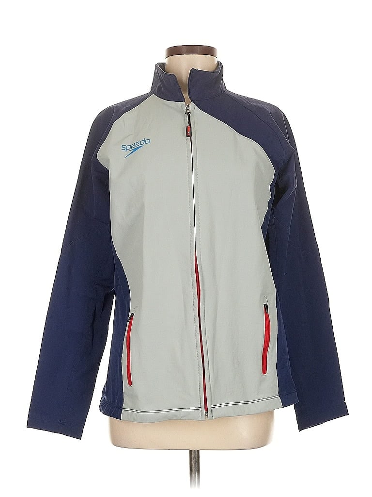 Pre-owned Speedo Track Jacket In Gray
