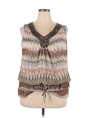Roz & Ali Sleeveless Blouse (view 1)
