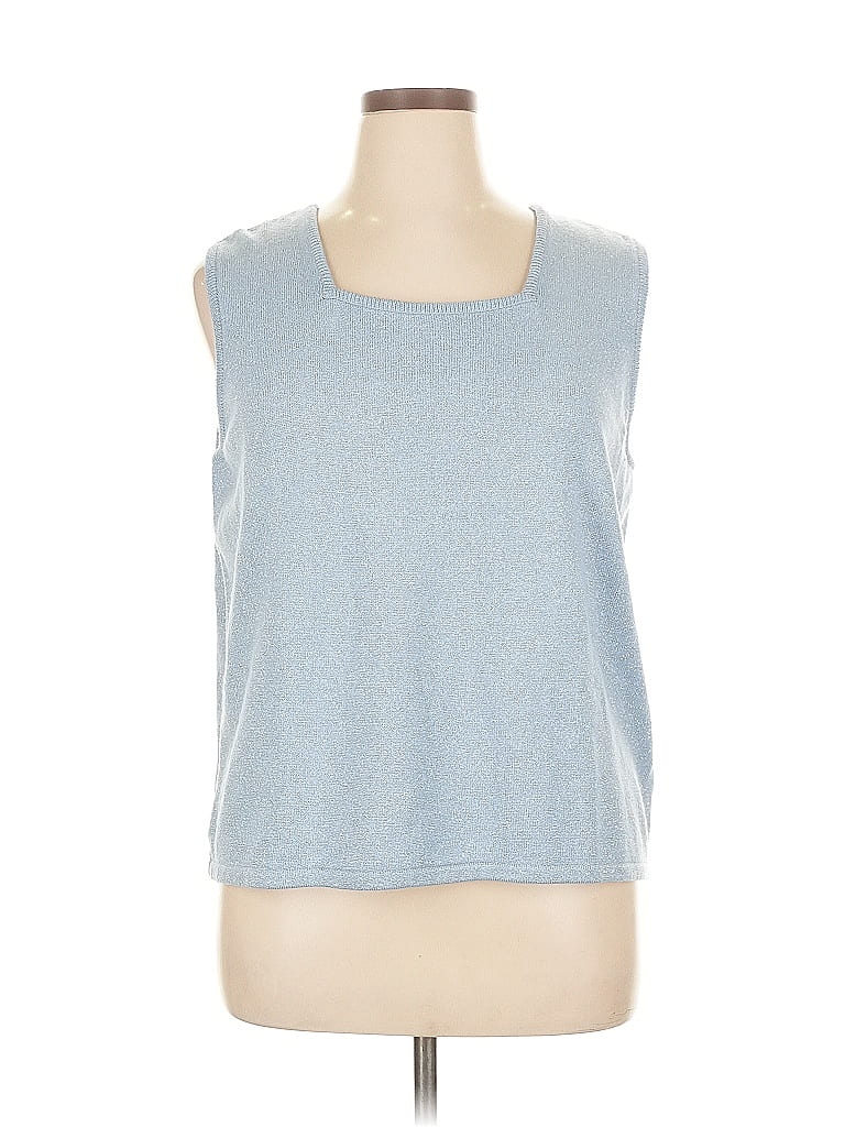 Susan Graver Blue Sleeveless Top Size XL - photo 1