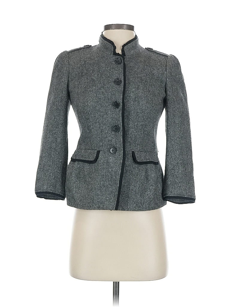 Pre-owned Ann Taylor Loft Outlet Coat In Gray