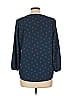 Collective Concepts 100% Polyester Blue 3/4 Sleeve Blouse Size L - photo 2