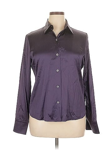 Linda Allard Ellen Tracy Long Sleeve Silk Top (view 1)