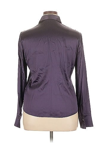Linda Allard Ellen Tracy Long Sleeve Silk Top (view 2)