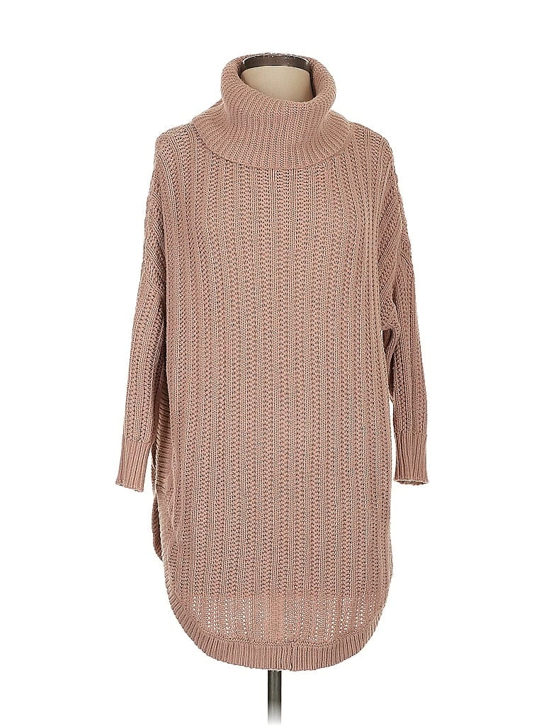 Pre-owned Express Turtleneck Sweater In Brown