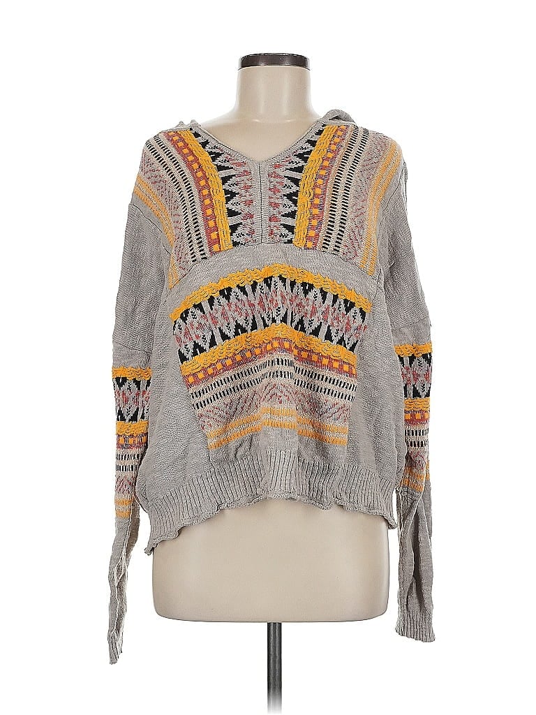 Easel 100% Cotton Print Gray Pullover Sweater Size M - photo 1