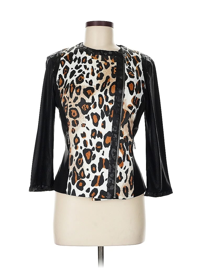 Alberto Makali Animal Print Black Jacket Size M - photo 1