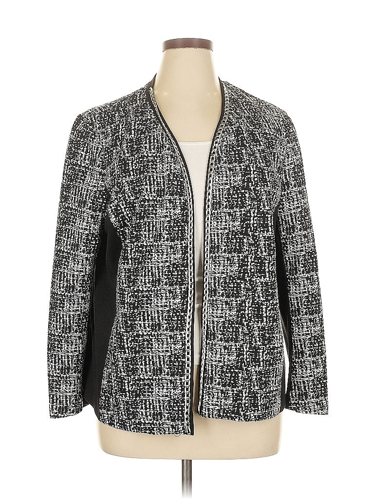 Click to view more detailed imagery on our partner's website Pre-owned Rafaella Blazer Jacket In Gray