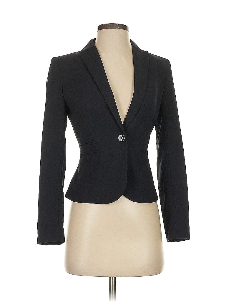Pre-owned H&m Blazer Jacket In Black