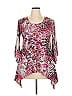 One World Floral Animal Print Pink 3/4 Sleeve Blouse Size XL - photo 1