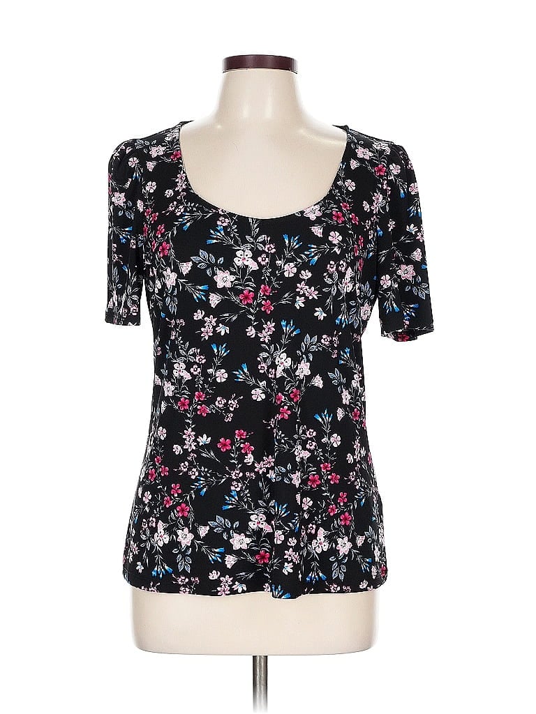 Catherine Malandrino Black Short Sleeve Top Size L - photo 1