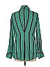 Gracia 100% Polyester Stripes Green Long Sleeve Blouse Size L - photo 2