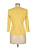 August Silk Yellow 3/4 Sleeve Top Size M - photo 2