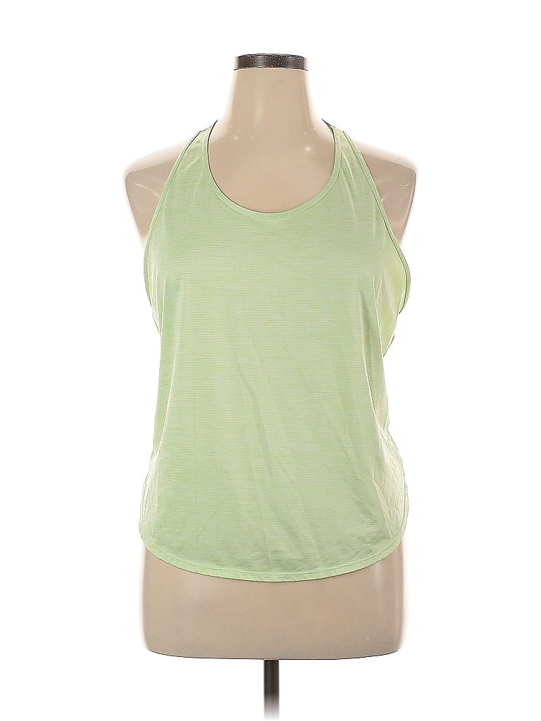 Pre-owned Under Armour Tank Top Green Halter Neckline Tops