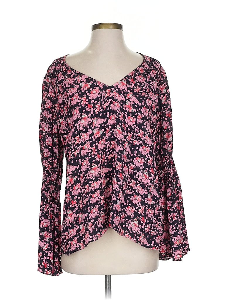 Pre-owned By Ti Mo Long Sleeve Blouse In Pink