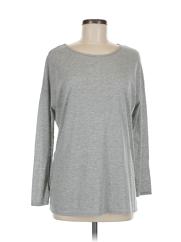 Click to view more detailed imagery on our partner's website Pre-owned She + Sky Long Sleeve Top Gray Boatneck Tops