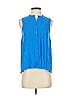 Armani Exchange 100% Polyester Blue Sleeveless Blouse Size XS - photo 1